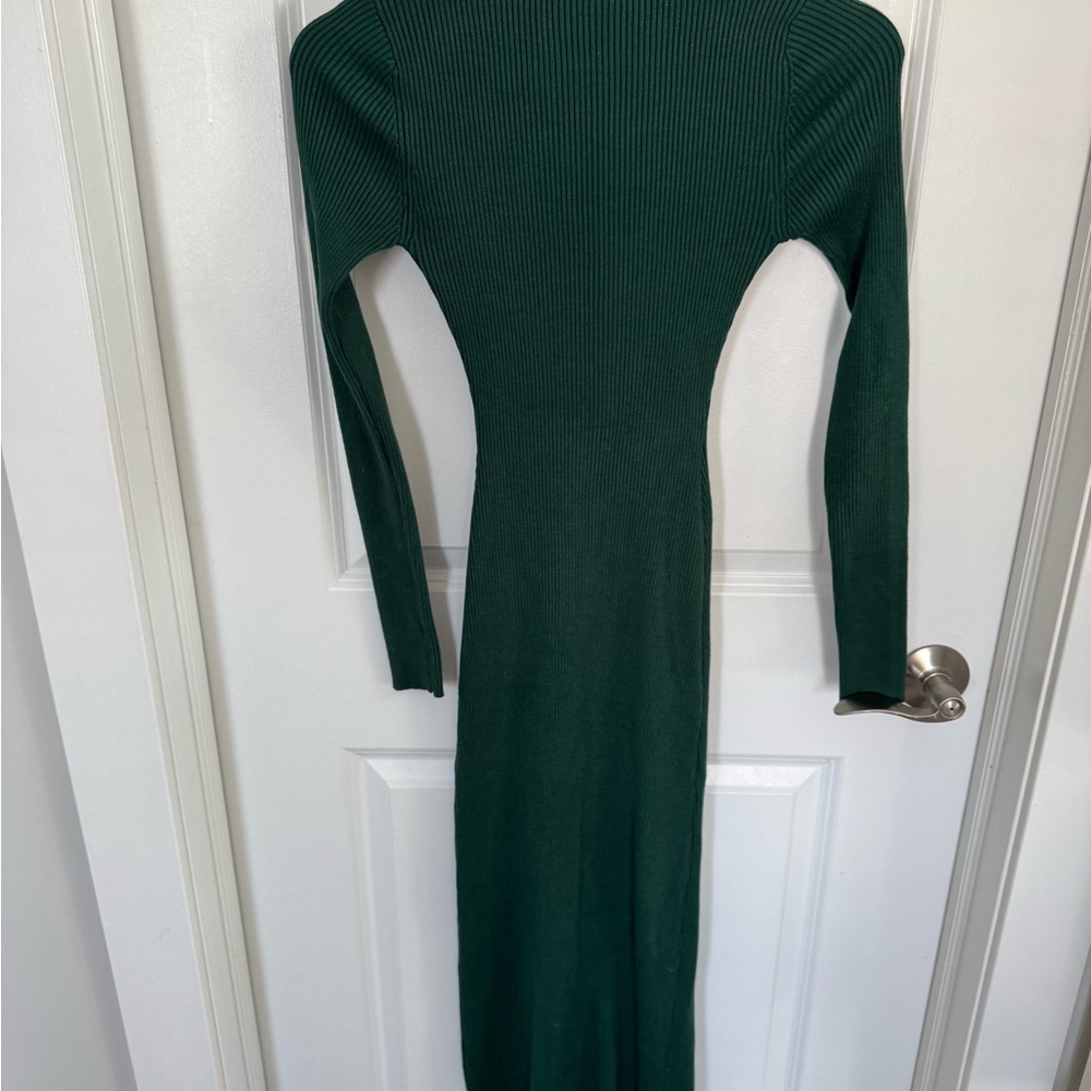 Windsor Forest Green Long Sleeve Dress